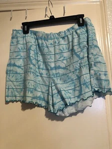 Faded Glory Turquoise Tie Dye Sleep Shorts XL - Picture 1 of 3