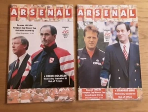 Arsenal 1993/94 Home Cup Winners Cup Matches select from menu - Picture 1 of 3