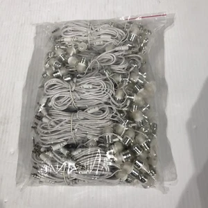 Disposable Headphones Earbuds Lot of 100 White 3.5mm Plug- NEW - Picture 1 of 6