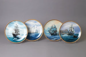 4 Amerikas größte Segelschiffe Teller von Tom Freeman 9 Zoll - Bild 1 von 9