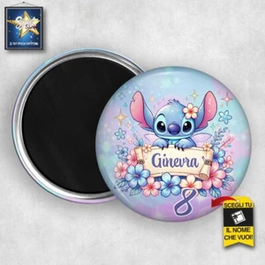 calamita magnete personalizzato COMPLEANNO HAPPY BITRHDAY STITCH FESTA PERSONALI - Picture 1 of 1