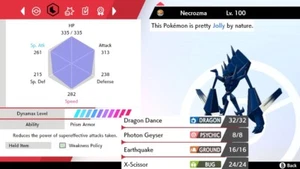 Pokemon Sword and Shield 6iv Shiny Necrozma - FAST DELIVERY! - Picture 1 of 1