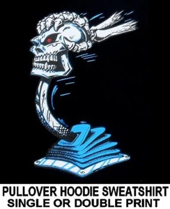 OLD SCHOOL MUSCLE HOT ROD OUTLAW RENNWAGEN SKULL SHIFTER HOODIE SWEATSHIRT DS25 - Bild 1 von 12