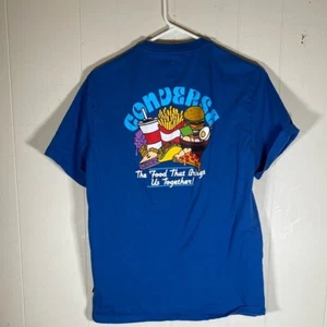 Converse Blue food Graphic T-Shirt double sided size medium unisex - Picture 1 of 6