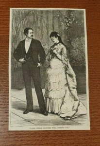 Harper's Weekly 1875 Skizzendruck LOOK THESE FLOWERS WILL REMEMBER YOU - Bild 1 von 2