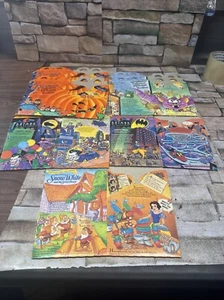 Lot Of 7 Vintage McDonald’s Happy Meal Box Unused Halloween Batman Snow White - Picture 1 of 6