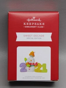 2021 HALLMARK Keepsake Ornament, SWEET DECADE, Year 2021, NEW Member Exclusive - Picture 1 of 3