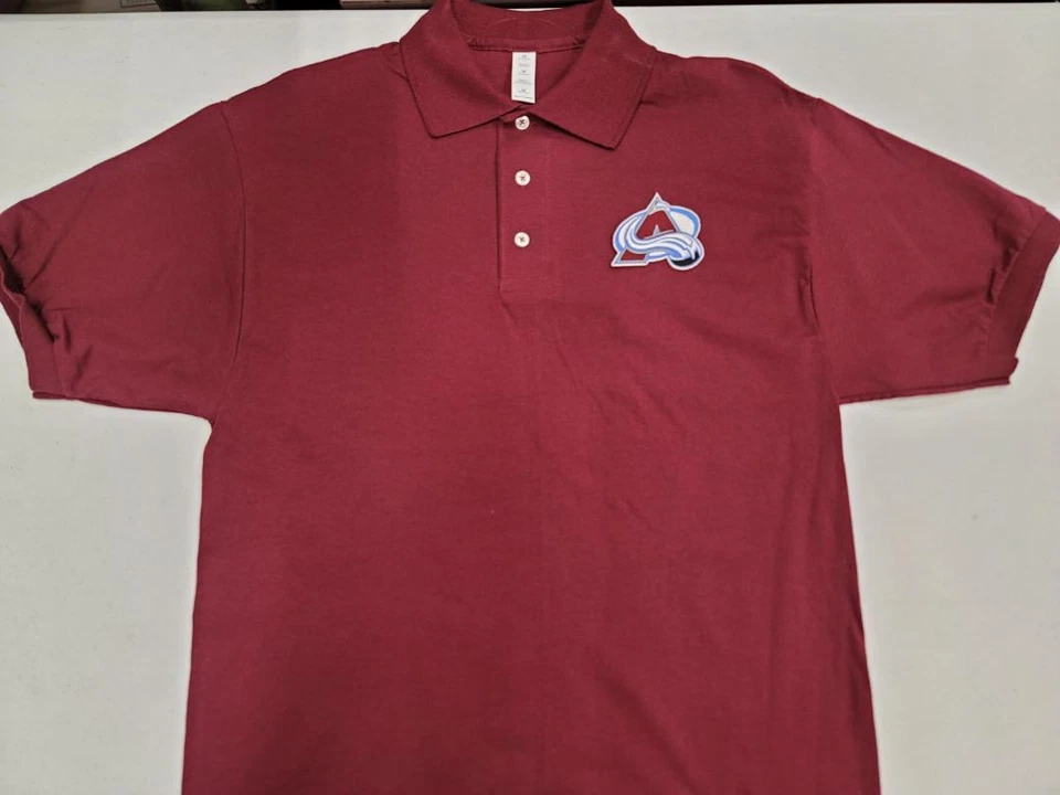 20329 NHL Team Apparel COLORADO AVALANCHE Polo Camisa de Golf MARRÓN Nueva TODAS LAS TALLAS Foto 1 de 1