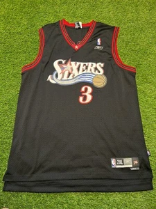 Reebok Allen Iverson Philadelphia 76ers SWINGMAN Basketball Jersey Sz XXL +2 - Picture 1 of 5