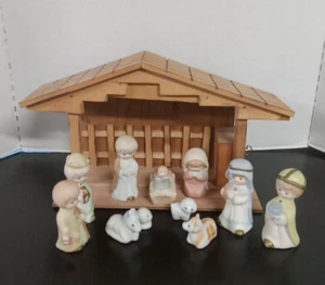 Christmas Around the World Nativity Little Lord Jesus Set 1990 Complete 54-626 - Picture 1 of 18