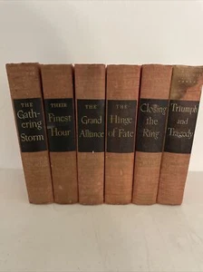 Winston Churchill The Second World War Complete 6 Volume Set 1948-1953 Houghton - Imagen 1 de 12