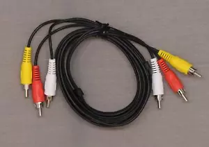New GE 6 ft foot Composite Audio Video Cable Cord Red White Yellow. 33216 - Picture 1 of 1
