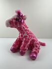 Aurora Girlz Nation Pink Plush Giraffe Bow Sitting Stuffed Animal Plush Toy 12"