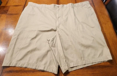 CLAIBORNE MENS MILITARY KHAKI SHORTS 52x10" ~FLAT FRONT~100% COTTON ~ NWT - Image 1 of 4