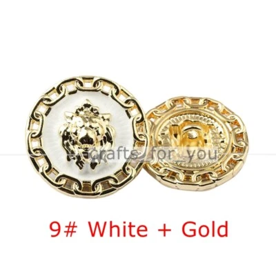 6PCS RETRO METAL SHANK BUTTONS LION PATTERN 15MM-25MM CLOTHING BAG TAILOR CRAFT - Image 1 of 4