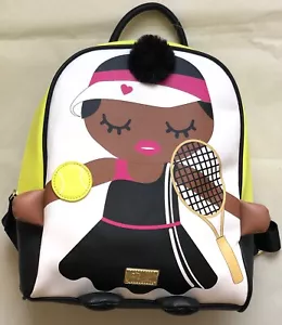 💋Zaino Luv Betsey Johnson Principessa Tennis Nero Ragazza AA NUOVO CON ETICHETTE LB Mindy - Foto 1 di 3