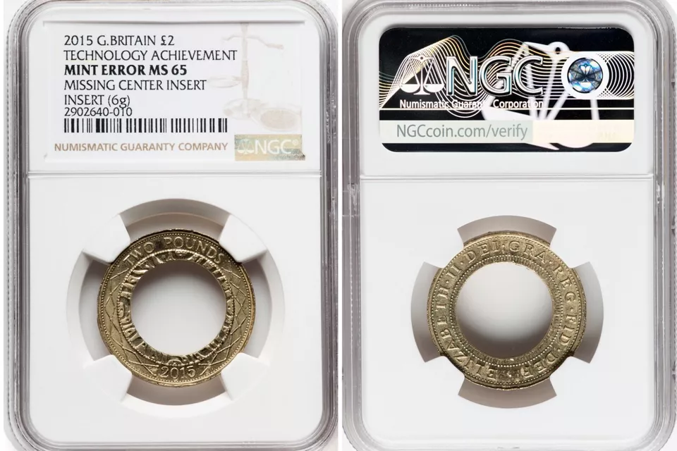 ER410 Mint Error 2015 Great Britain Two Pounds, Technology Achievement. NGC MS65 - Image 1 of 3