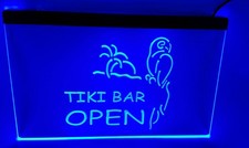 tiki bar open Bar Beer pub club 3d signs LED Neon Sign blue