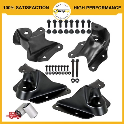 Forward & Rearward Spring Shackle Bracket Hanger Set For 1986-1996 Ford F-150 Foto 1 de 4