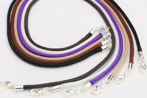 Braided Choker Necklace Bracelet Anklet Silver Lobster Clasp 3mm lightweight USA - Picture 1 of 7