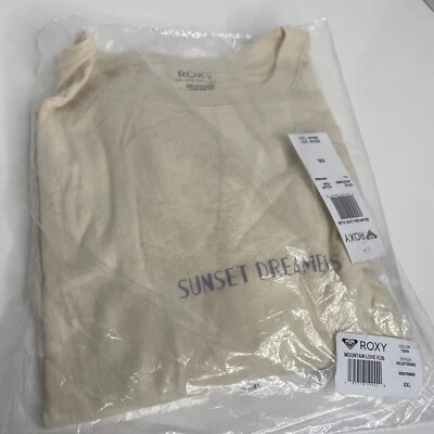 ROXY SURF BRAND XXL TAN TSHIRT “SUNSET DREAMERS” BRAND NEW IN BAG W TAGS - Image 1 of 4