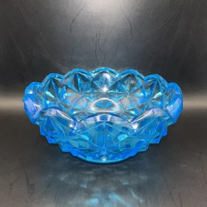 Beautiful Vintage Indiana Glass Lt Blue Monticello 6 1/2” Bowl Mid-Century - Foto 1 di 6