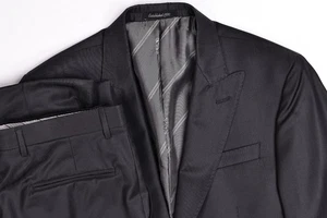 Austin Reed Reda Super 120s Wool Peak Charcoal Suit 40 R Pants 34x29 - Picture 1 of 20