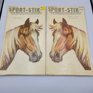 Vintage Meyercord Horse Head Decals Set of Two Sport-Stik NWT - Picture 1 of 7