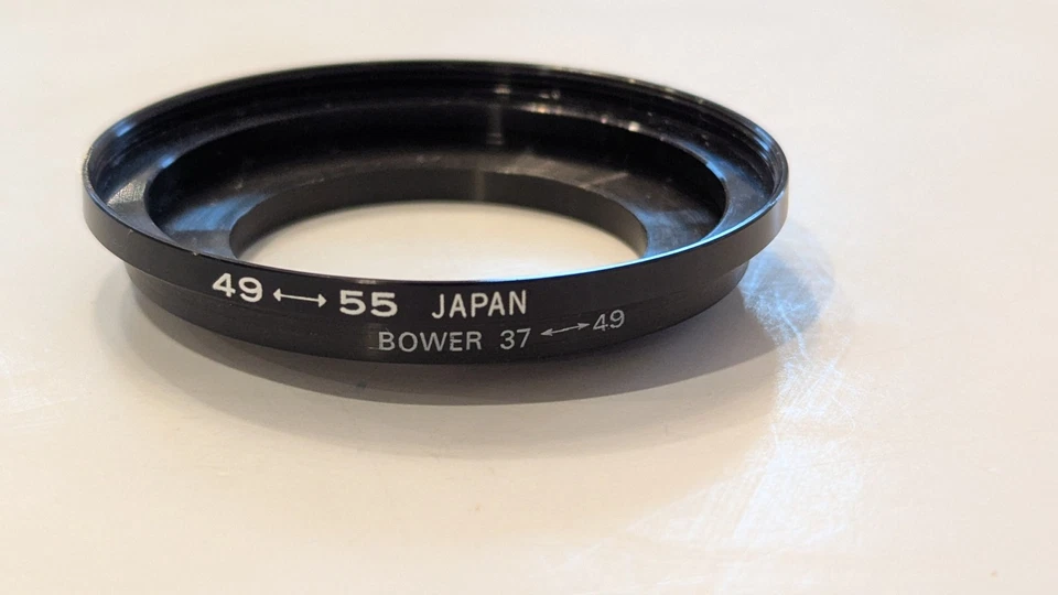 Bower 37mm to 49mm & 49mm to 55mm Step-Up Ring Adapter - Metal, Japan - Image 1 of 1