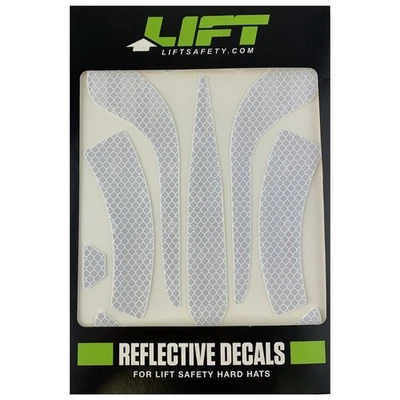 LIFT SAFETY DAX Lift Reflective Decal Kit for Hard Hats - White