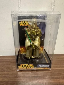 Star Wars Hand Crafted Glass Holiday Ornament Yoda Very Good - Picture 1 of 3