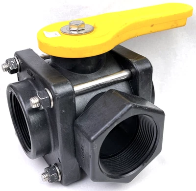 Banjo 2" Pipe Size Ball Valve, 100 psi CWP, Lever Handle, Female NPT, V200SL - Image 1 of 4