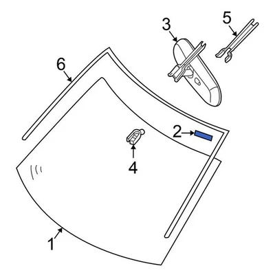 For Nissan Altima 2007-2012 Nissan 72714ZQ00A Windshield Spacer Foto 1 de 4