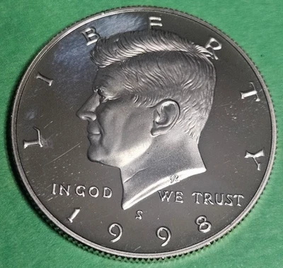 S Kennedy 1998 medio dólar revestido gema prueba monedas de Estados Unidos 50c envío gratuito Foto 1 de 2