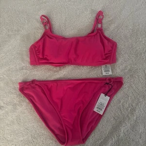 Women's Two Piece High Waisted Bikini Set, Size Large Pink NEW - Picture 1 of 6