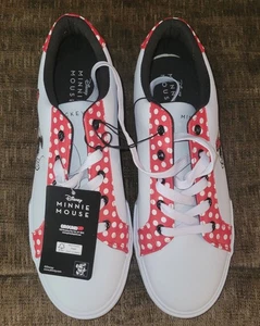 NWT Disney Minnie and Mickey Mouse Sneakers Red White Black  Size 11 Women Shoes - Picture 1 of 12