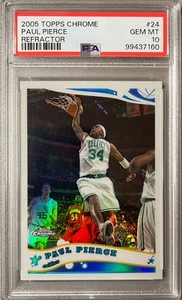 2005-06 Topps Chrome #24 Paul Pierce Refractor #/999 Celtics PSA 10 - Foto 1 di 3