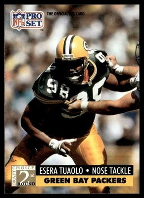 1991 Pro Set Esera Tuaolo Rookie Green Bay Packers #764 - Image 1 of 2