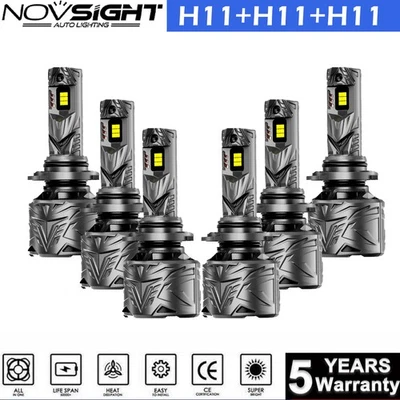 Kit de bombillas de faros LED H11+H11+H11 para Chevrolet Impala Limited 2014-2016 300 W Foto 1 de 4