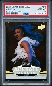 2024 UPPER DECK AEW ATHENA ACETATE DEBUT SSP 1;600 PSA 10 POP1 - Picture 1 of 2