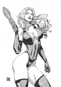 Barbarella 8X11 PINUP- ORIGINAL COMIC PAGE BY WALTER GEOVANI JUL 2 - Bild 1 von 2
