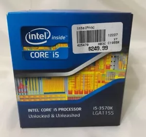 Intel CPU Quad Core i5 3570K LGA1155 3rd Gen Ivy Bridge BX80637I53570k Processor - Picture 1 of 1