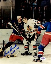 Harry Howell autographed signed inscribed 8x10 photo NHL New York Rangers PSA