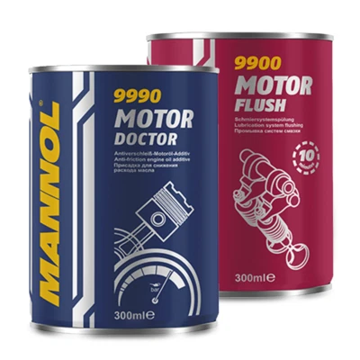 300 ml MANNOL Motor Flush + 300 ml MANNOL Motor Doktor Motorspülung Reiniger