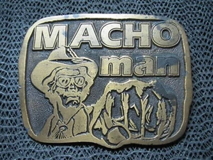 MACHO MAN RANDY SAVAGE WRESTLER BELT BUCKLE! VINTAGE! ULTRA RARE! INSTYLE! 1978! - Picture 1 of 10