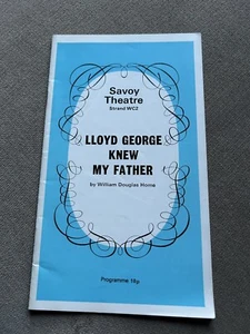 LLOYD GEORGE KNEW MY FATHER theatre Programme SIMON CADELL Savoy Theatre - Picture 1 of 3