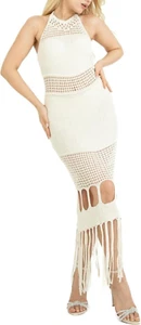 ATELIER ZEST Summer Crochet Maxi Dress Swimsuit Coverup (One Size) - Picture 1 of 5