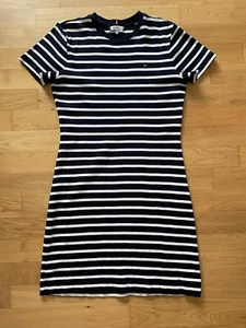 Tommy Hilfiger Kleid dunkelblau ecru gestreift Gr. L neuwertig 1 x getragen - Bild 1 von 4