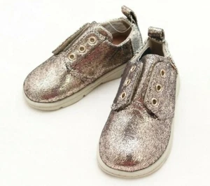 Toms Kleinkind Größe 7 klassische Slipper Schuhe Gold Schlangenmuster - Bild 1 von 8