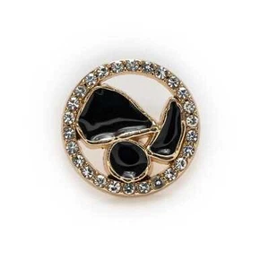 5pcs Shiny Enamel Metal Buttons for Clothing Headbands Crafts Sewing Decor 18mm - Picture 1 of 9